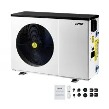 VEVOR Electric Pool Heat Pump, 51200 BTU, Pool Heaters for 7926-15851GAL Above and In Ground Pools, Low Noise, Heating and Cooling Highly Efficient & Energy-Saving Pool Water Heater AC208-230V 60Hz