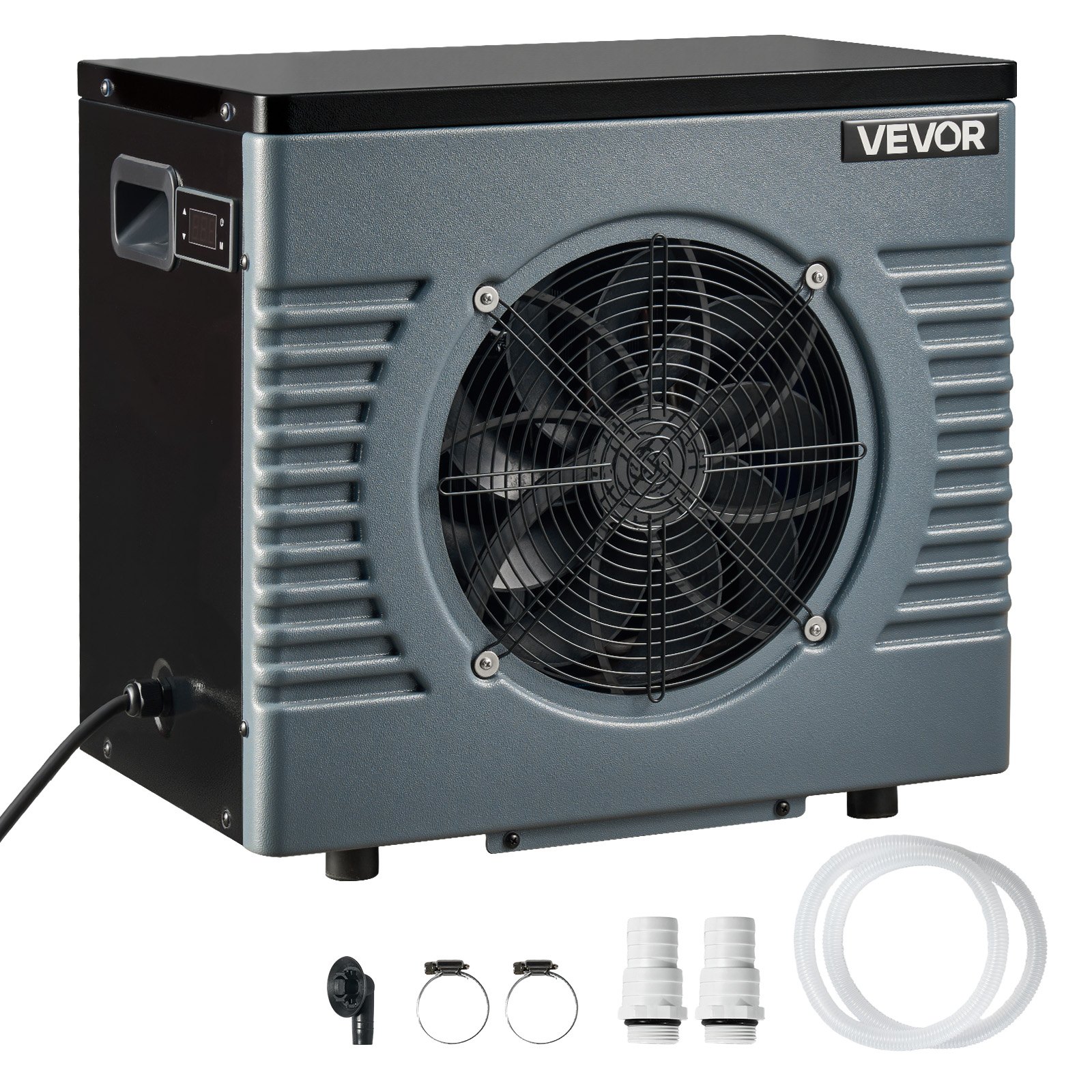 VEVOR 4160 W Pool Heat Pump, Electric Pool Heater for Above Ground Up to 15 m³, Max COP 5.14, Low Noise, GFCI Protection, 15-40 ℃ Heating Temperature for Swimming & Fitness, 220V 50Hz