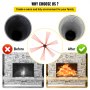 VEVOR Chimney Sweep Kit 20FT Length, Chimney Brush Kit with 6 Nylon Flexible Rods, Rotary Chimney Cleaning Kit Driven by Drill, Chimney Cleaning Tool Kits for Sweeping Fireplace Flue