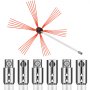 AU 7m Drill Operated Chimney Cleaning Kit Metal Flue Brush Cleaner Fireplace