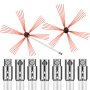 VEVOR Chimney Sweep Kit 26FT Length, Chimney Brush Kit with 8 Nylon Flexible Rods and 2 Brush Head, Rotary Chimney Cleaning Kit Driven by Drill, Chimney Cleaning Tool Kits for Sweeping Fireplace