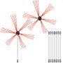 VEVOR Chimney Sweep Kit 26FT Length, Chimney Brush Kit with 8 Nylon Flexible Rods and 2 Brush Head, Rotary Chimney Cleaning Kit Driven by Drill, Chimney Cleaning Tool Kits for Sweeping Fireplace