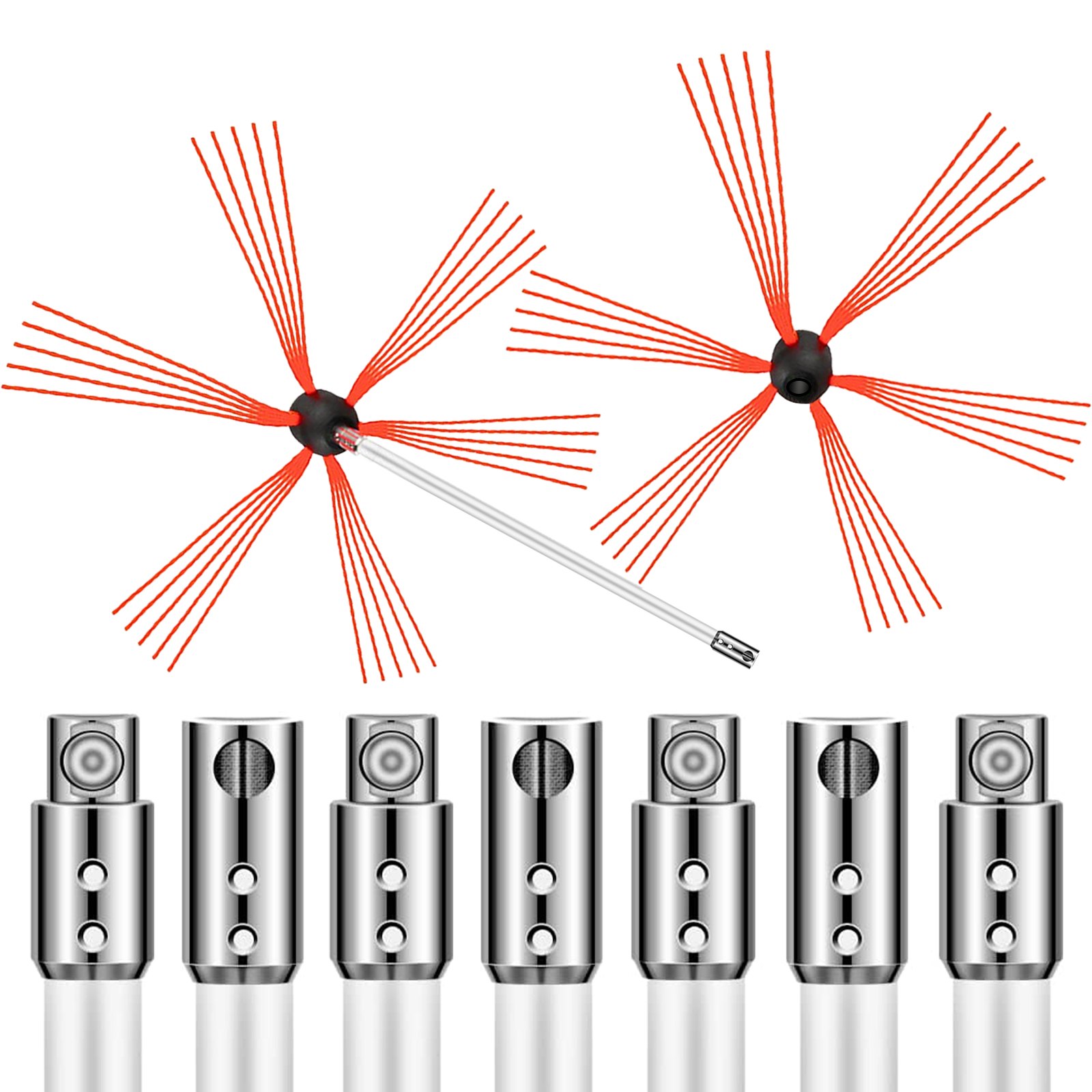 VEVOR Chimney Sweep Kit Chimney Cleaning Kit 792.5 cm Sooteater Chimney Cleaning Kit