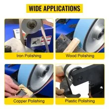VEVOR Belt Grinder Drive Wheel, 6" Diameter 2" x 72" Knife Grinder Drive Wheel 5/8" Bore/Shaft, Aluminum Belt Grinder Wheel Crowned, for Knife Making Grinder Polishing & Belt Machine Woodworking DIY