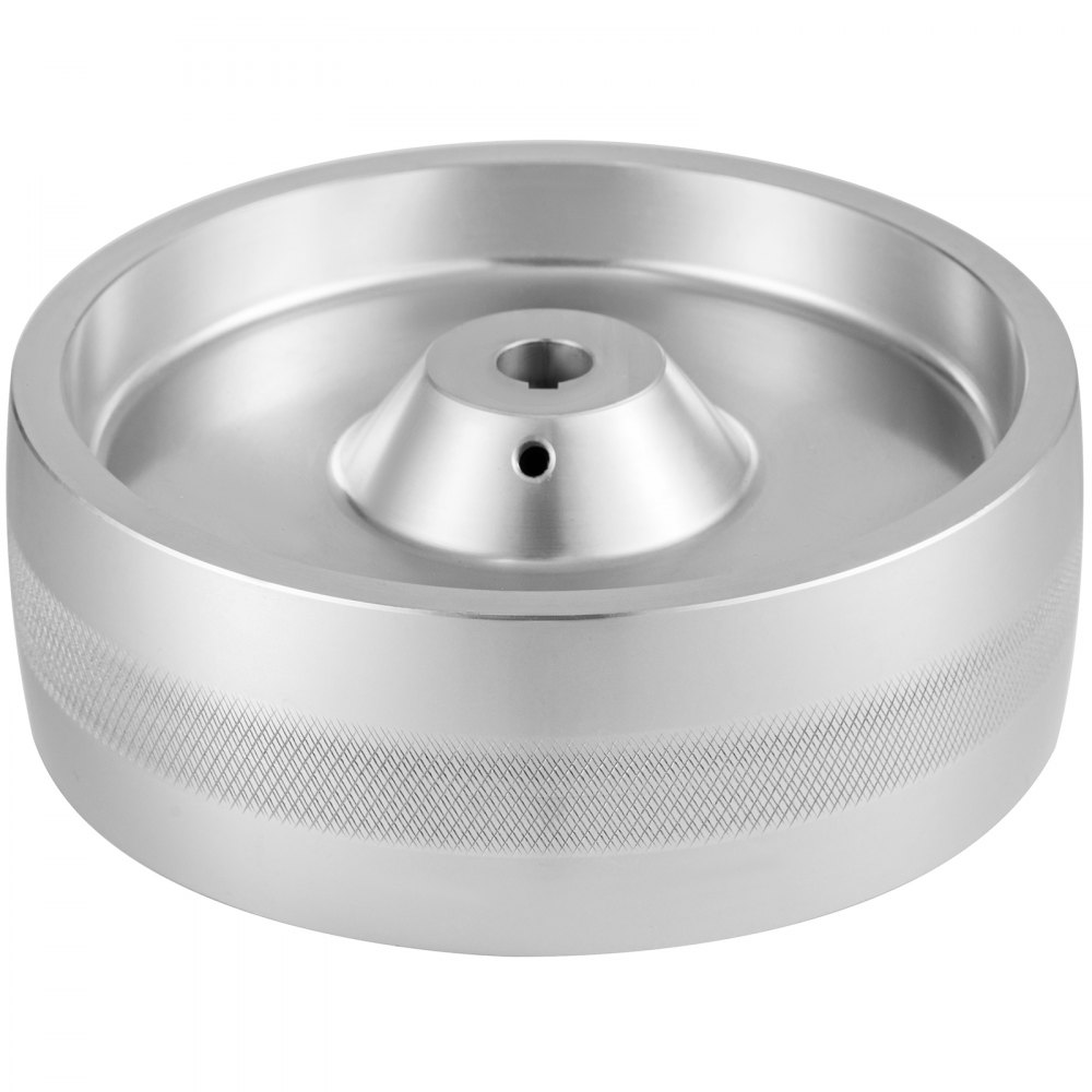 VEVOR Rueda de tracción para molinillo de correa de 7 pulgadas de diámetro, 2 x 72 pulgadas, rueda de tracción para molinillo de cuchillos de 5/8 pulgadas de diámetro/eje, rueda de molinillo de correa de aluminio coronada, para hacer cuchillos, molinillo, pulido y máquina de cinturón, carpintería, bricolaje