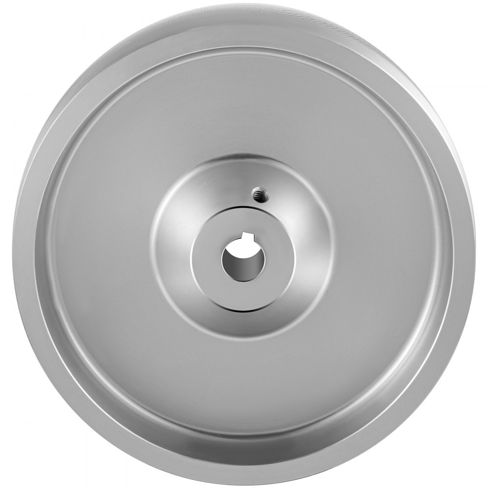 VEVOR Rueda de tracción para molinillo de correa de 7 pulgadas de diámetro, 2 x 72 pulgadas, rueda de tracción para molinillo de cuchillos de 5/8 pulgadas de diámetro/eje, rueda de molinillo de correa de aluminio coronada, para hacer cuchillos, molinillo, pulido y máquina de cinturón, carpintería, bricolaje