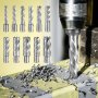 VEVOR Annular Cutter Set, 11 pcs 3/4" Weldon Shank, 2" Cutting Depth and Cutting Diameter from 7/16" to 1-1/16", 2 Pilot Pins & Strong Case for Using with Magnetic Drills, Silver