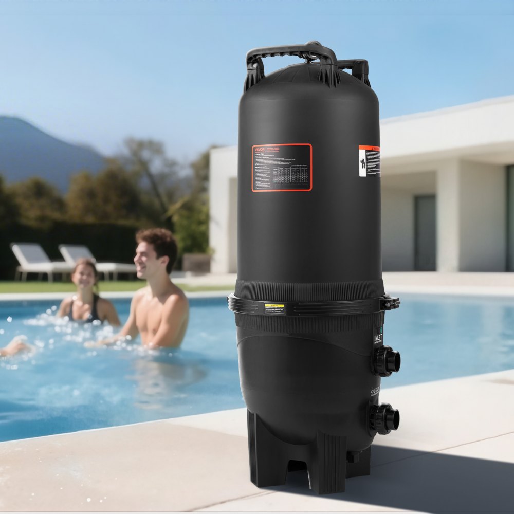 725 sq.ft² Cartridge Pool Filter Valve 21207GPH Swimming Pool Filtration System