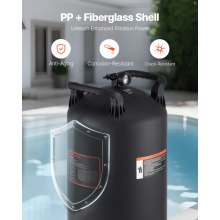 725 sq.ft² Cartridge Pool Filter Valve 21207GPH Swimming Pool Filtration System