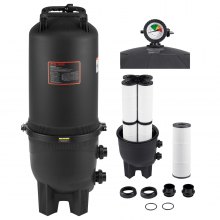 725 sq.ft² Cartridge Pool Filter Valve 21207GPH Swimming Pool Filtration System