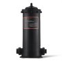 black VEVOR pool filter with easy-to-read label and connection ports at the base.