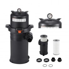 150 sq.ft² Cartridge Pool Filter Valve 9000 GPH Swimming Pool Filtration System