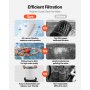 200 sq.ft² Cartridge Pool Filter Valve 9000 GPH Swimming Pool Filtration System