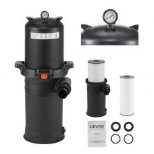 200 sq.ft² Cartridge Pool Filter Valve 9000 GPH Swimming Pool Filtration System