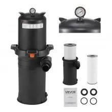 200 sq.ft² Cartridge Pool Filter Valve 9000 GPH Swimming Pool Filtration System