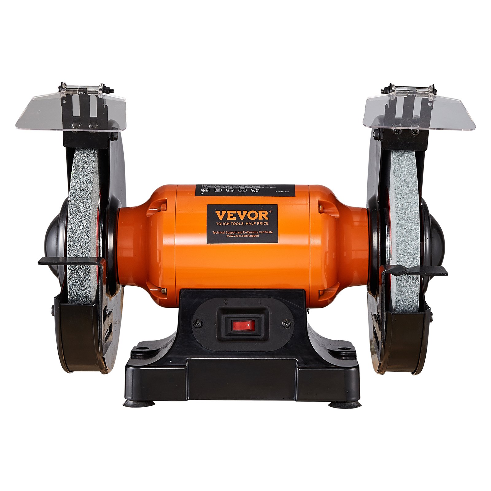 VEVOR Bench Grinder, 8 inch Single Speed Bench Grinder with 3A Brushless Motor 3580 RPM Table Grinder with 36/80-Grit Grinding Wheels for Grinding, Sharpening Application
