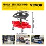 VEVOR Shop Stool Mechanics Rolling Seat 4" Wheels Adjustable Height Garage Stool