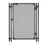 VEVOR Pool Fence Gate, 4 x 2.5 ft Inground Swimming Pool Fences Gate, Outdoor Security Fencing Door Kit with Metal Latch and Stopper, 352 gsm Teslin PVC Mesh, Square Tube, Easy Installation, Black