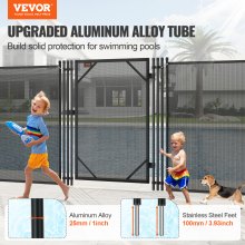 VEVOR Pool Hegn Port 4 x 2,5 FT Aftagelig Inground Pool Gate for Kids Security