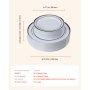 VEVOR Plastic Disposable Plates, 350 Pcs Plastic Dinnerware Set, Include 50 Dinner Plates, 50 Dessert Plates, 50 Pre-Rolled Napkins, 50 Forks, 50 Knives, 50 Spoons, and 50 Cups, for Party and Wedding