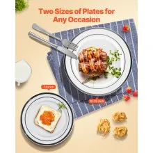 Platos desechables de plástico, 350 piezas, juego de vajilla de plástico para fiestas y bodas