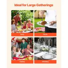 Platos desechables de plástico, 350 piezas, juego de vajilla de plástico para fiestas y bodas