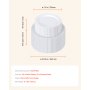 VEVOR Plastic Disposable Plates, 100 Pcs White Plastic Plates, Heavy Duty Plastic Plates with 50 Pcs 9.8 Inch Plastic Dinner Plates and 50 Pcs 7.5 Inch Plastic Dessert Plates, for Wedding and Party