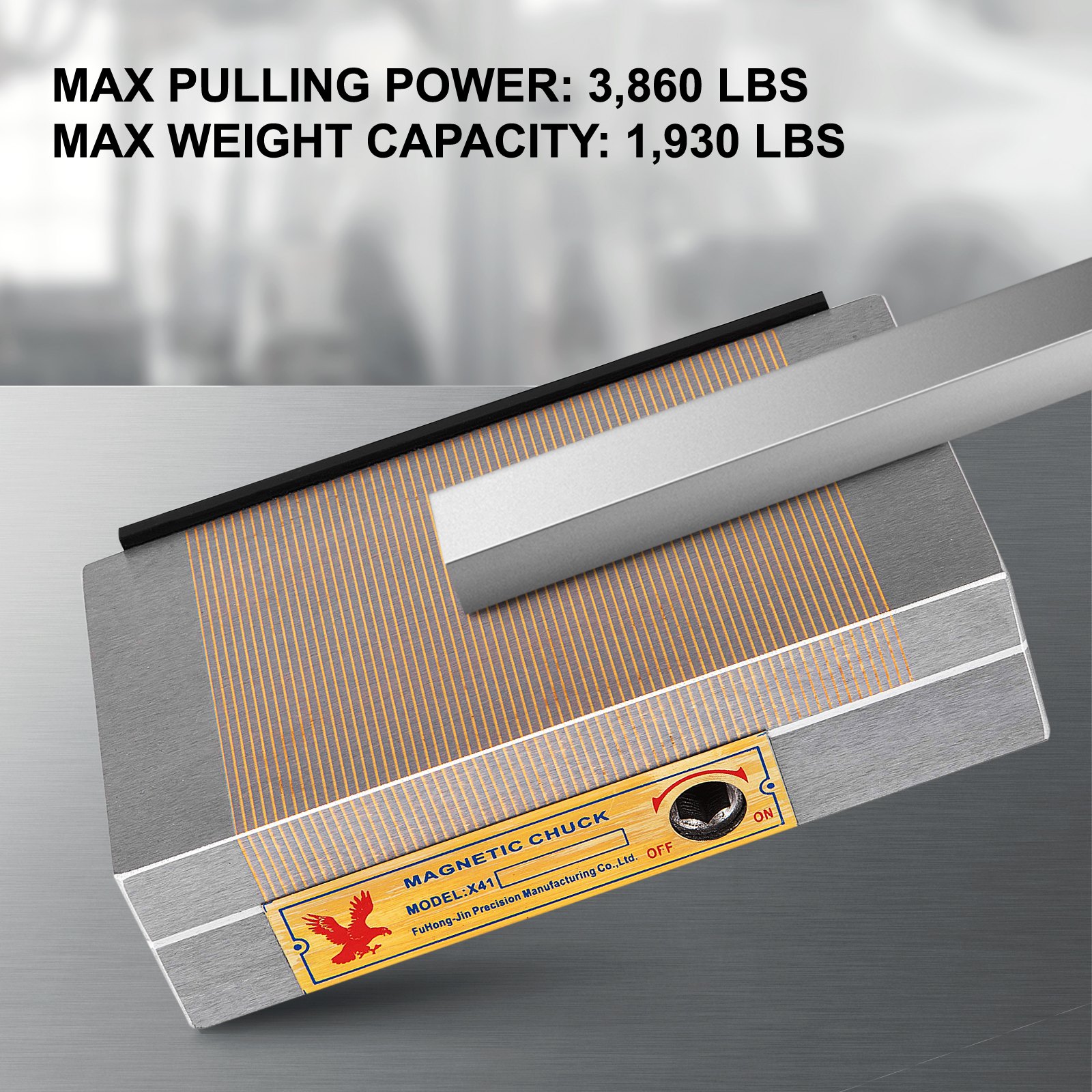 4"x7" Permanent Magnetic Chuck Magnetic Fine Pole-