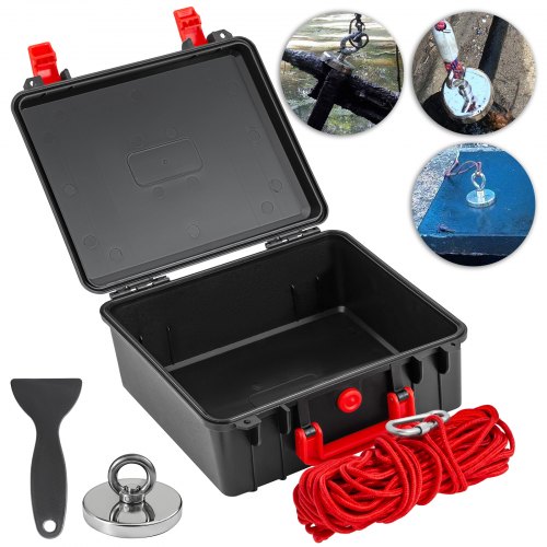 1200 Lbs Pulling Force Maxmagnets Fishing Magnet With Eyebolt+ Rope+ Box+ Shovel