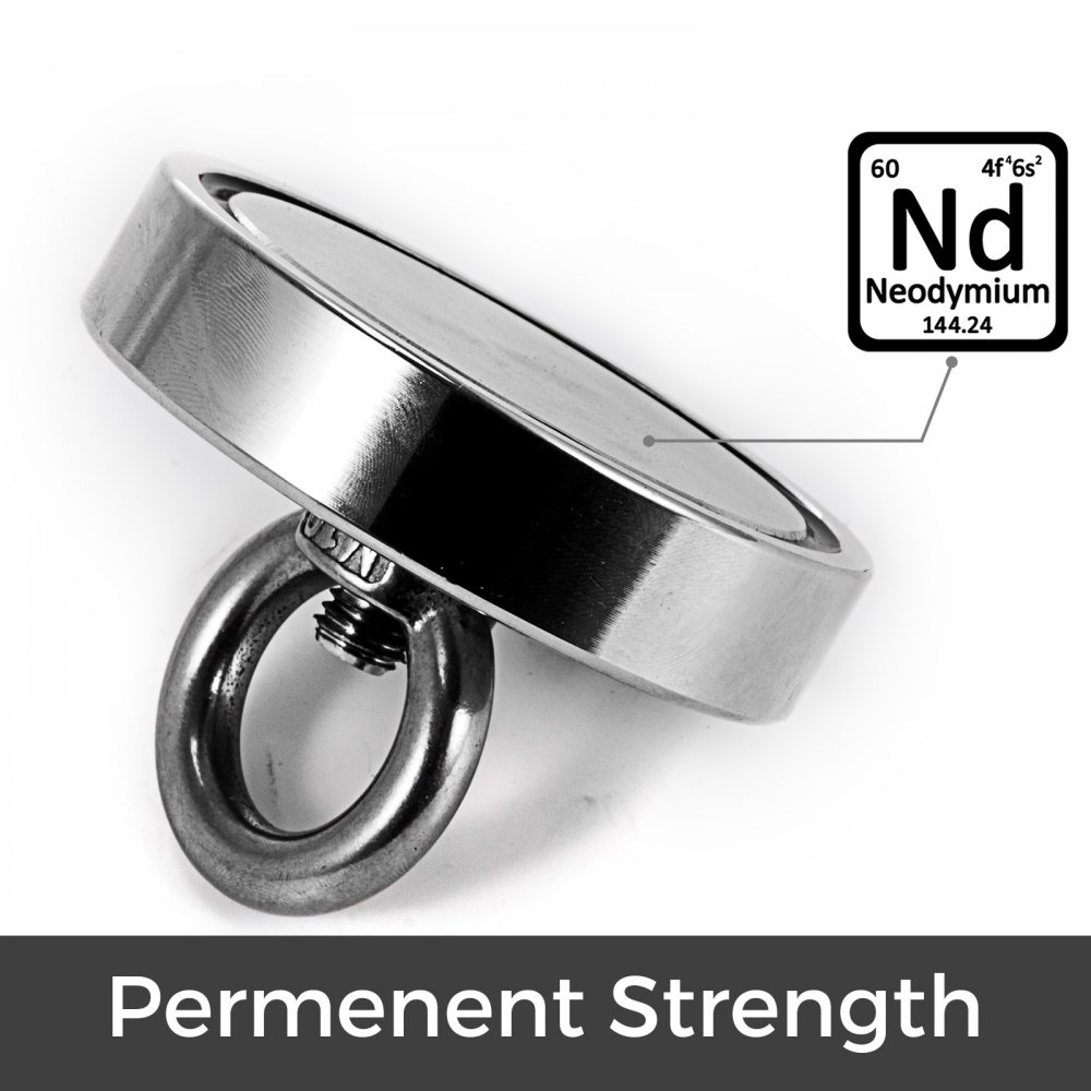 Fishing Magnet Neodymium Super Strong Retrieving Treasure Hunt 1300lbs Pull