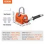 VEVOR Magnetic Lifter, 100 kg/220 lbs Pulling Capacity, 2.5 Safety Factor, Neodymium & Steel, Lifting Magnet with Release, Permanent Lift Magnets, Heavy Duty Magnet for Hoist, Shop Crane, Block, Board