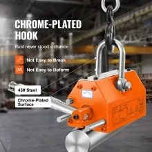 VEVOR Magnetic Lifter, 660 lbs/300 kg Pulling Capacity, 2.5 Safety Factor, Neodymium & Steel, Lifting Magnet with Release, Permanent Lift Magnets, Heavy Duty Magnet for Hoist, Shop Crane, Block, Board