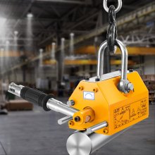 VEVOR Magnetic Lifter, 880 lbs/400 kg Pulling Capacity, 2.5 Safety Factor, Neodymium & Steel, Lifting Magnet with Release, Permanent Lift Magnets, Heavy Duty Magnet for Hoist, Shop Crane, Block, Board