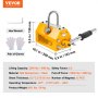 VEVOR Magnetic Lifter, 2200lbs/1000kg Pulling Capacity, 2.5 Safety Factor, Neodymium & Steel, Lifting Magnet with Release, Permanent Lift Magnets, Heavy Duty Magnet for Hoist, Shop Crane, Block, Board