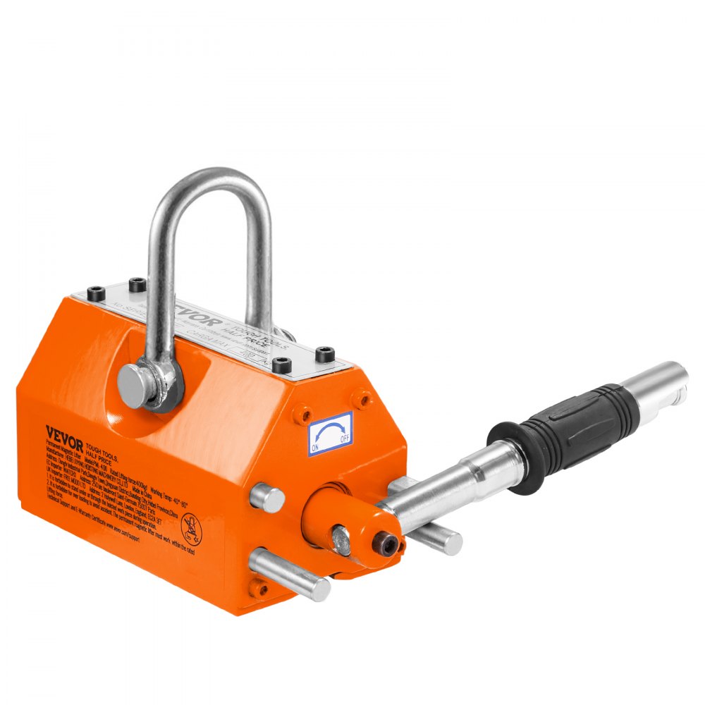VEVOR Magnetic Lifter, 1500kg Pulling Capacity, 2.5 Safety Factor, Neodymium & Steel, Lifting Magnet with Release, Permanent Lift Magnets, Heavy Duty Magnet for Hoist, Shop Crane, Block, Board