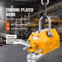 VEVOR magnetic lifter with chrome-plated hook, 45# steel, highlighting durability and rust resistance.