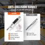VEVOR magnetic lifter with anti-collision handle, safety switch, chrome finish, and non-slip grip.