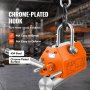 VEVOR magnetic lifter with chrome-plated hook, 45# steel, highlighting durability and rust resistance.