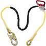 VEVOR Positioning Lanyard, 1/2 inch x 6 ft Positioning Rope, Polyester Arborist Lanyard for Tree Climber, Adjustable Work Position Lanyard for Fall protection with Rope Grab, Snap Hook, D-ring