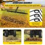 Vevor Pine Straw Rake Outdoor Landscape Rake 60" For Atv Utv Utility Tractor
