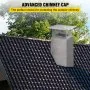 VEVOR Chimney Cap, 13" x 13" Flue Caps, 304 Stainless Steel Fireplace Chimney Cover, Adjustable Metal Spark Arrestor with Bolts Screws, Mesh Chimney Flue Cover for Outside Existing Clay Flue Tile