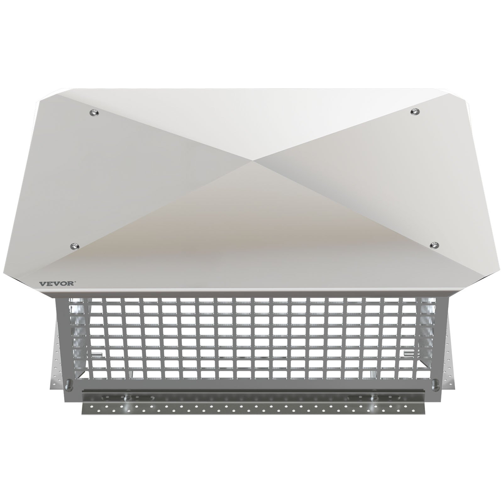 VEVOR Chimney Cap, 13\" x 21\" Flue Caps, 304 Stainless Steel Fireplace Chimney Cover, Adjustable Metal Spark Arrestor with Bolts Screws, Mesh Chimney Flue Cover for Outside Existing Clay Flue Tile