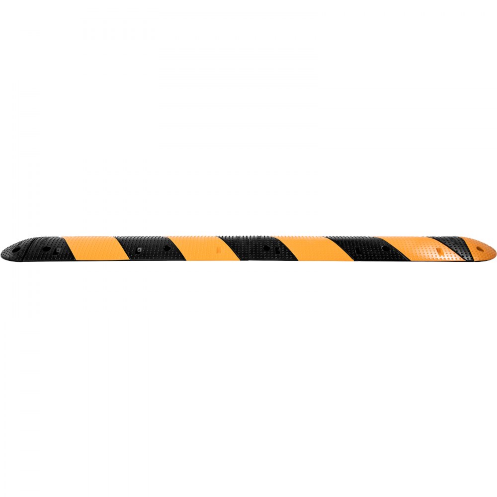 VEVOR Rubber Speed Bump, 2 Pack 2 Channel Speed Bump Hump, 40" Long Modular Speed Bump Rated 22000 LBS Loading, 40.2 x 11.8 x 2.4 Garage Speed Bump for Asphalt Concrete Gravel Driveway with 2 End Cap
