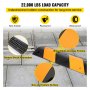 VEVOR Rubber Speed Bump, 2 Pack 2 Channel Speed Bump Hump, 40" Long Modular Speed Bump Rated 22000 LBS Loading, 40.2 x 11.8 x 2.4" Garage Speed Bump for Asphalt Concrete Gravel Driveway with 2 End Cap