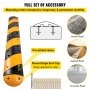 VEVOR Rubber Speed Bump, 2 Pack 2 Channel Speed Bump Hump, 40" Long Modular Speed Bump Rated 22000 LBS Loading, 40.2 x 11.8 x 2.4 Garage Speed Bump for Asphalt Concrete Gravel Driveway with 2 End Cap