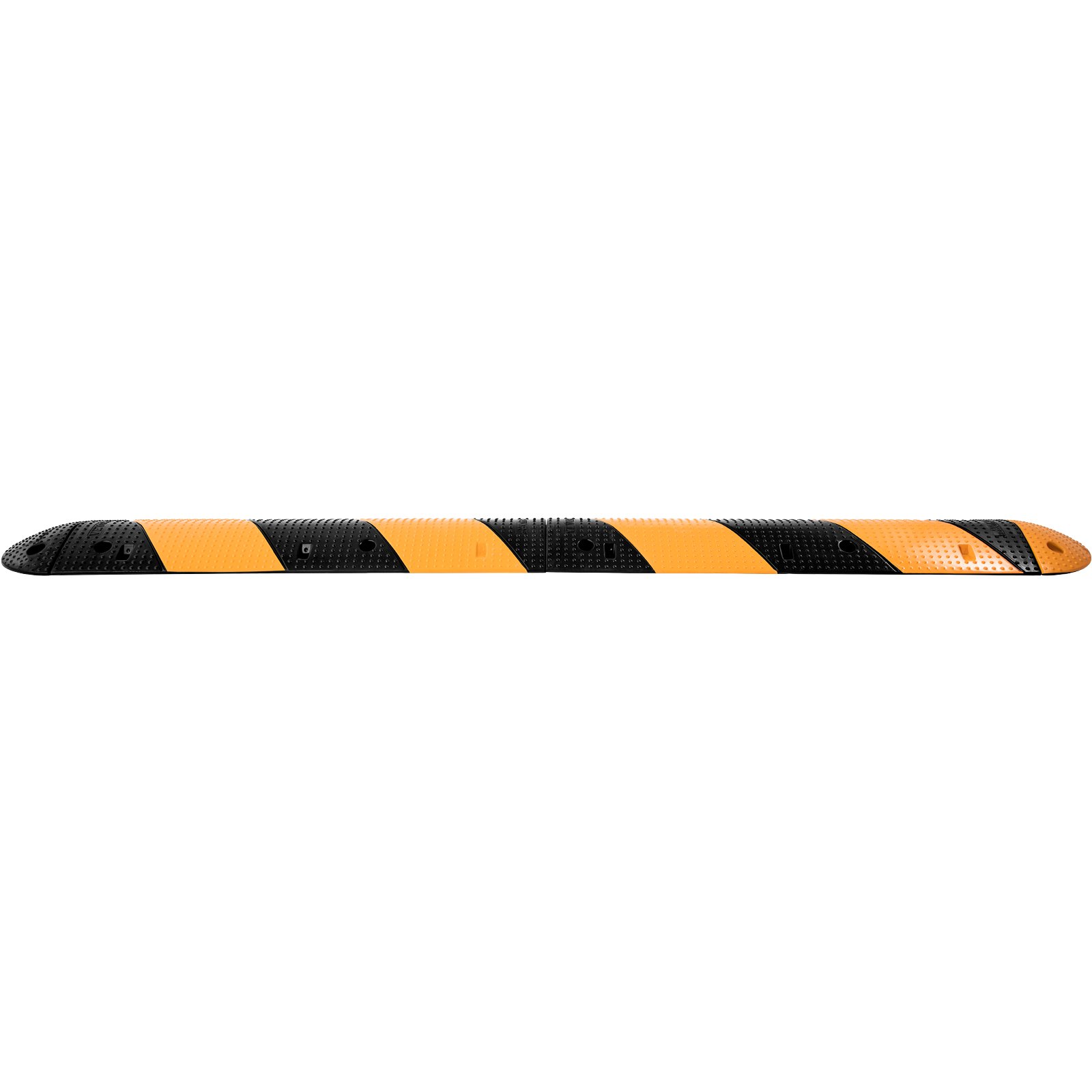 VEVOR Rubber Speed Bump, 2 Pack 2 Channel Speed Bump Hump, 40" Long Modular Speed Bump Rated 22000 LBS Loading, 40.2 x 11.8 x 2.4 Garage Speed Bump for Asphalt Concrete Gravel Driveway with 2 End Cap