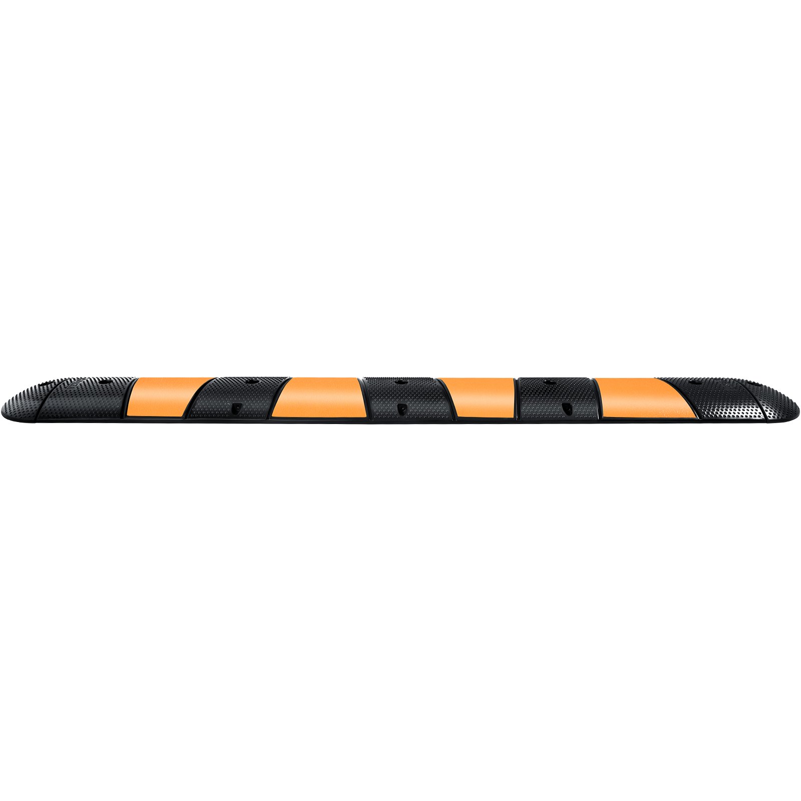 VEVOR Rubber Traffic Calming Device, Single Unit with Dual Channels, 72" Length Modular Design Supports Up to 22000 LBS, Dimensions 72.8 x 12.2 x 2.2, Suitable for Asphalt, Concrete, and Gravel Sur