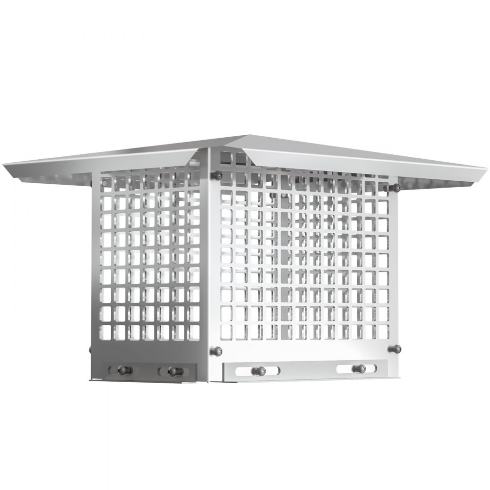VEVOR Chimney Cap, 8\" x 13\" Flue Caps, 304 Stainless Steel Fireplace Chimney Cover, Adjustable Metal Spark Arrestor with Bolts Screws, Mesh Chimney Flue Cover for Outside Existing Clay Flue Tile