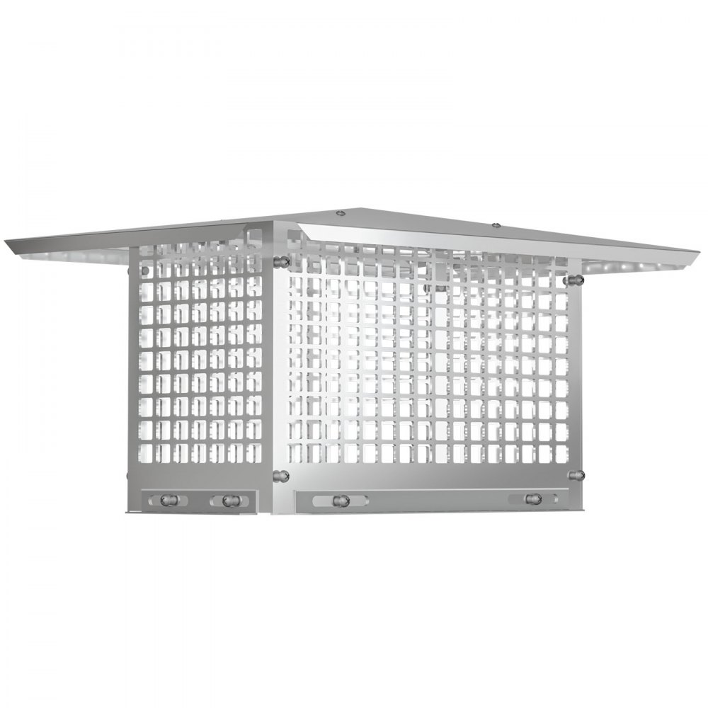 VEVOR Chimney Cap, 8\" x 17\" Flue Caps, 304 Stainless Steel Fireplace Chimney Cover, Adjustable Metal Spark Arrestor with Bolts Screws, Mesh Chimney Flue Cover for Outside Existing Clay Flue Tile
