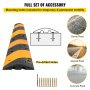 VEVOR Modular Rubber Speed Bump Driveway Cable Protector Ramp 102 x 30 x 6 cm Set of 2
